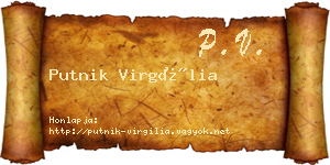 Putnik Virgília névjegykártya